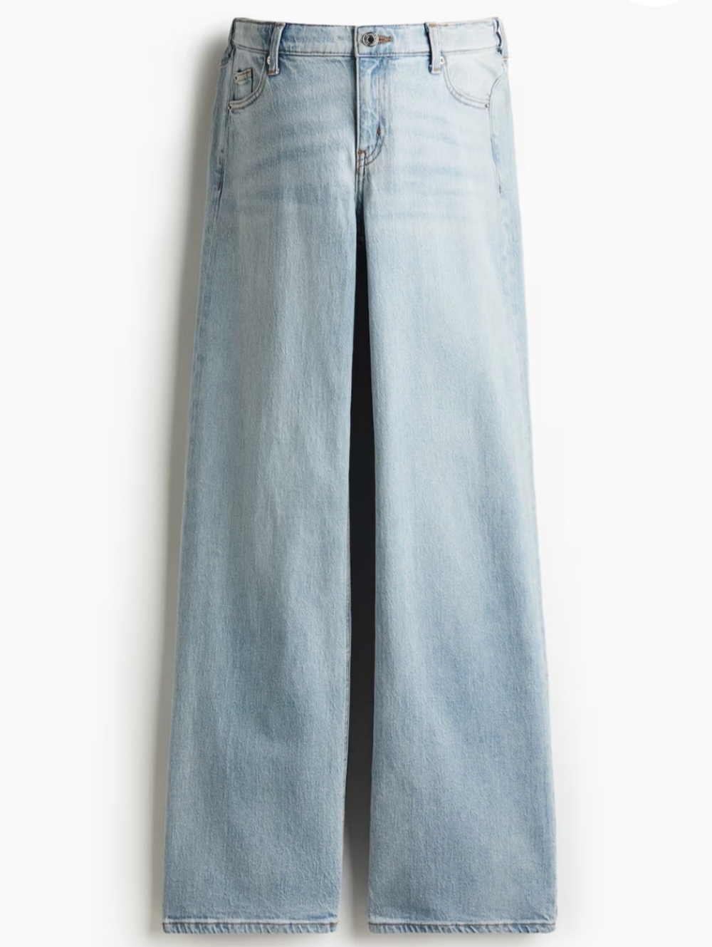 H&M Mama Before & After Light Wash Wide Leg Women’s Jeans